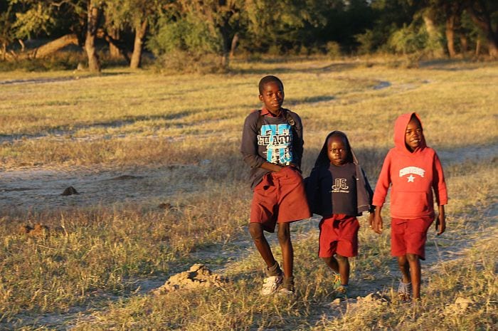 Camelthorn-school-walk-KB-Community Tourism in Zimbabwe