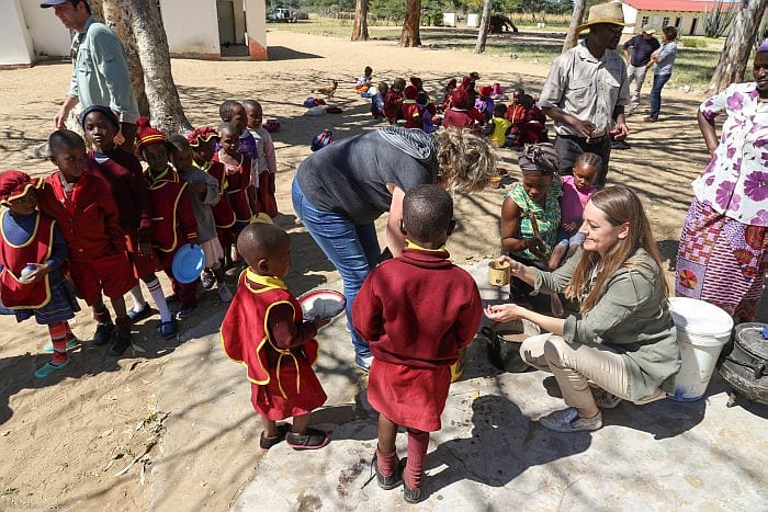 Imvelo Safari Lodges-Camelthorn-School feeding-Ngamo-Community Tourism