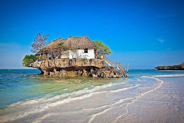 Rock restaurant near Zanzibar