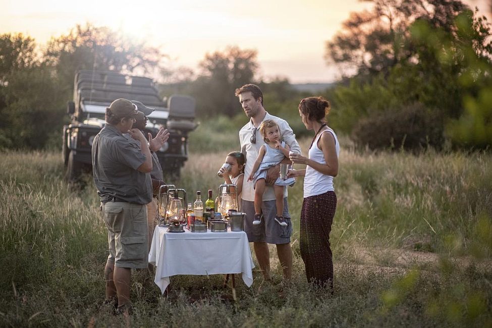 Simbavati River Lodge sundowners 