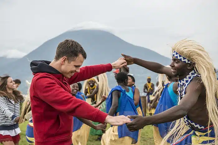 Intore dance display at Virunga Lodge