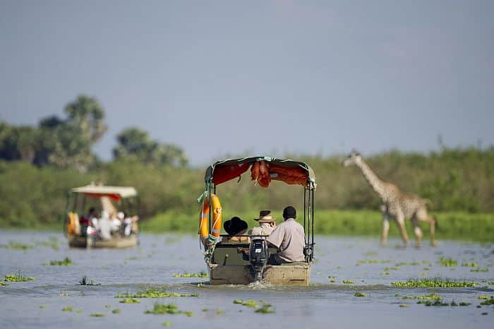 Boating safari in Selous